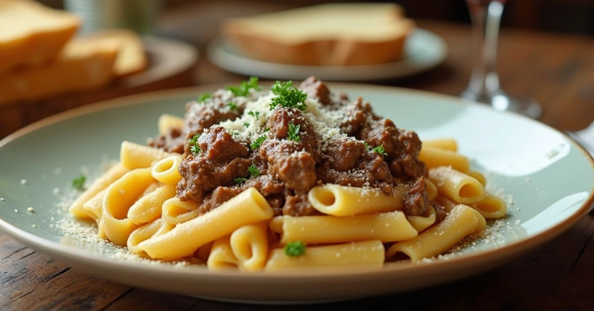 Slow Cooker Garlic Pasta