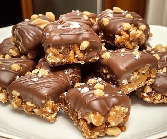 Thumbnail for Peanut Butter Pretzel Clusters – No-Bake